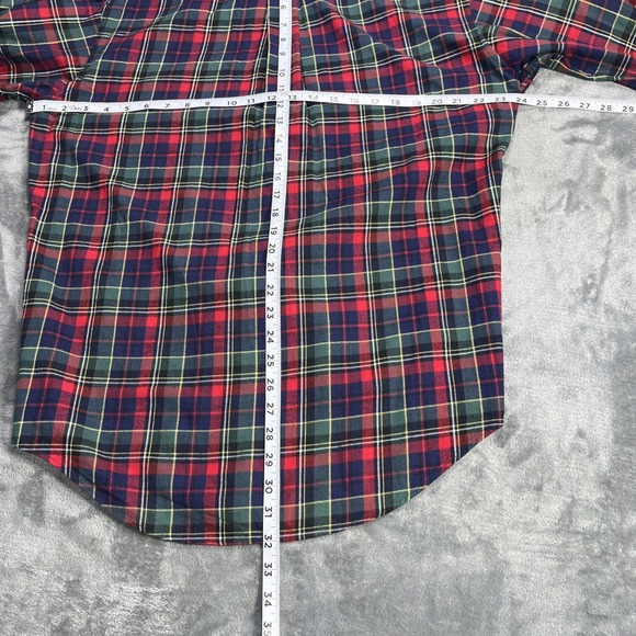 Brooks Brothers 346 Shirt Plaid Button Down Mens M Red Navy Green Cotton Casual - Picture 6 of 7
